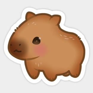 Cute Happy Capybara Standing Sticker